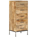vidaXL Komoda, 45x35x106 cm, lite drewno mango