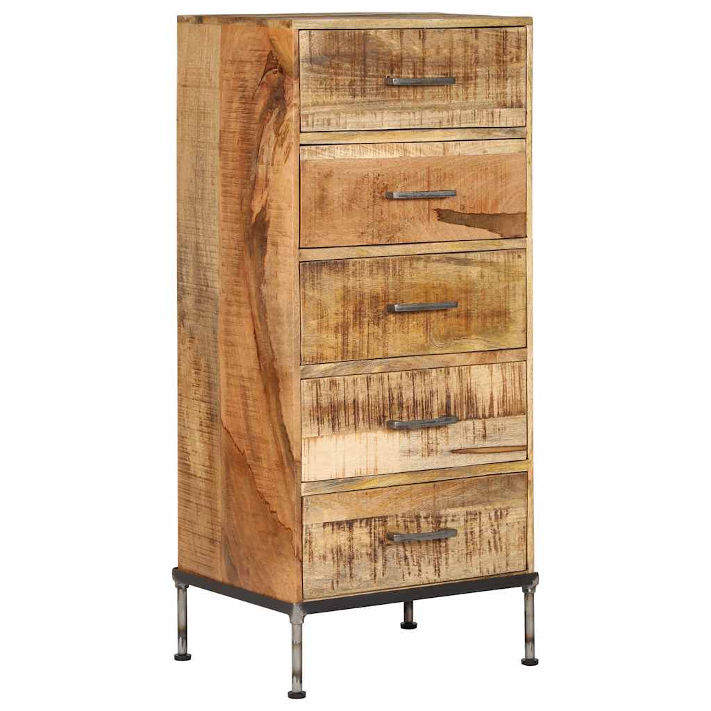 vidaXL Komoda, 45x35x106 cm, lite drewno mango