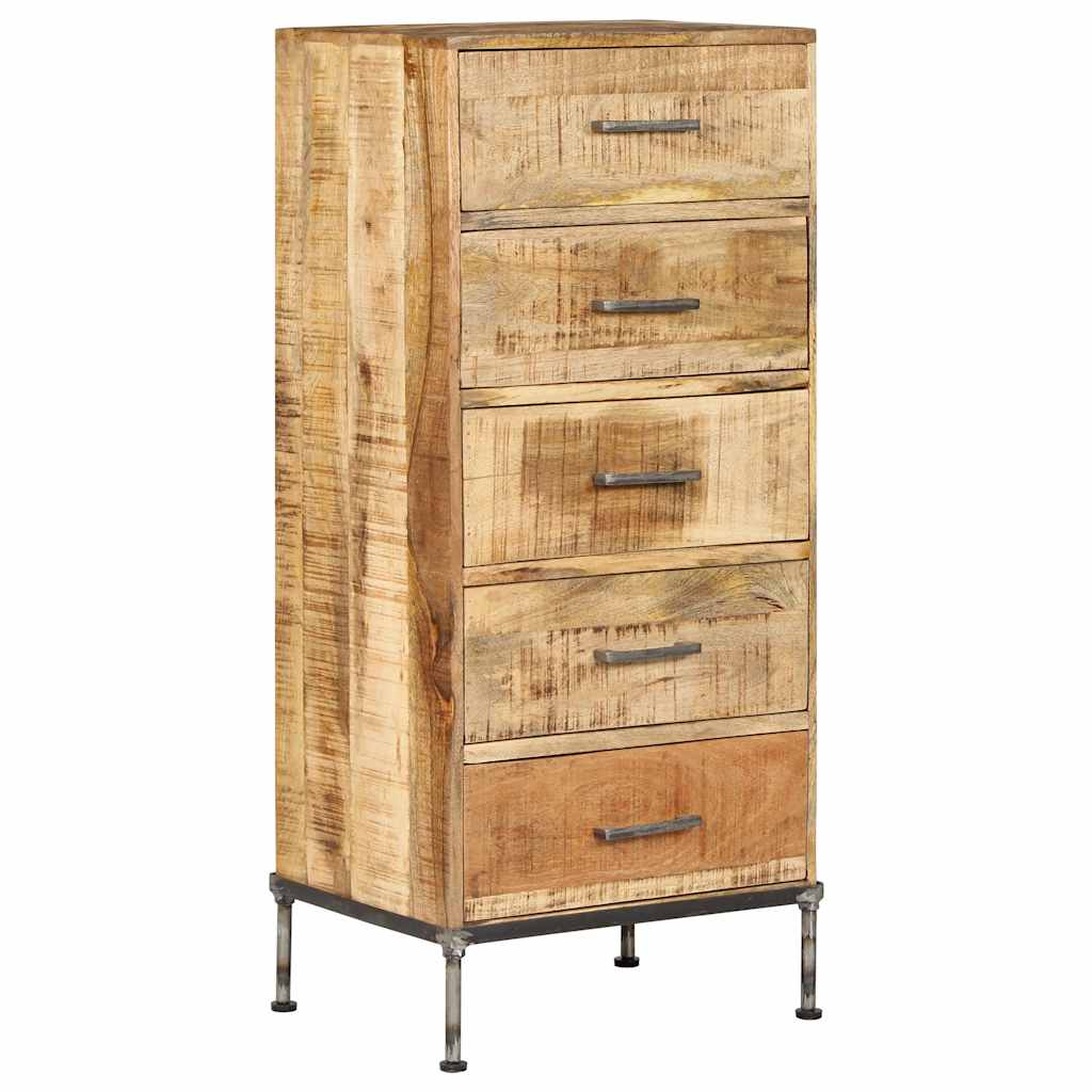 vidaXL Komoda, 45x35x106 cm, lite drewno mango