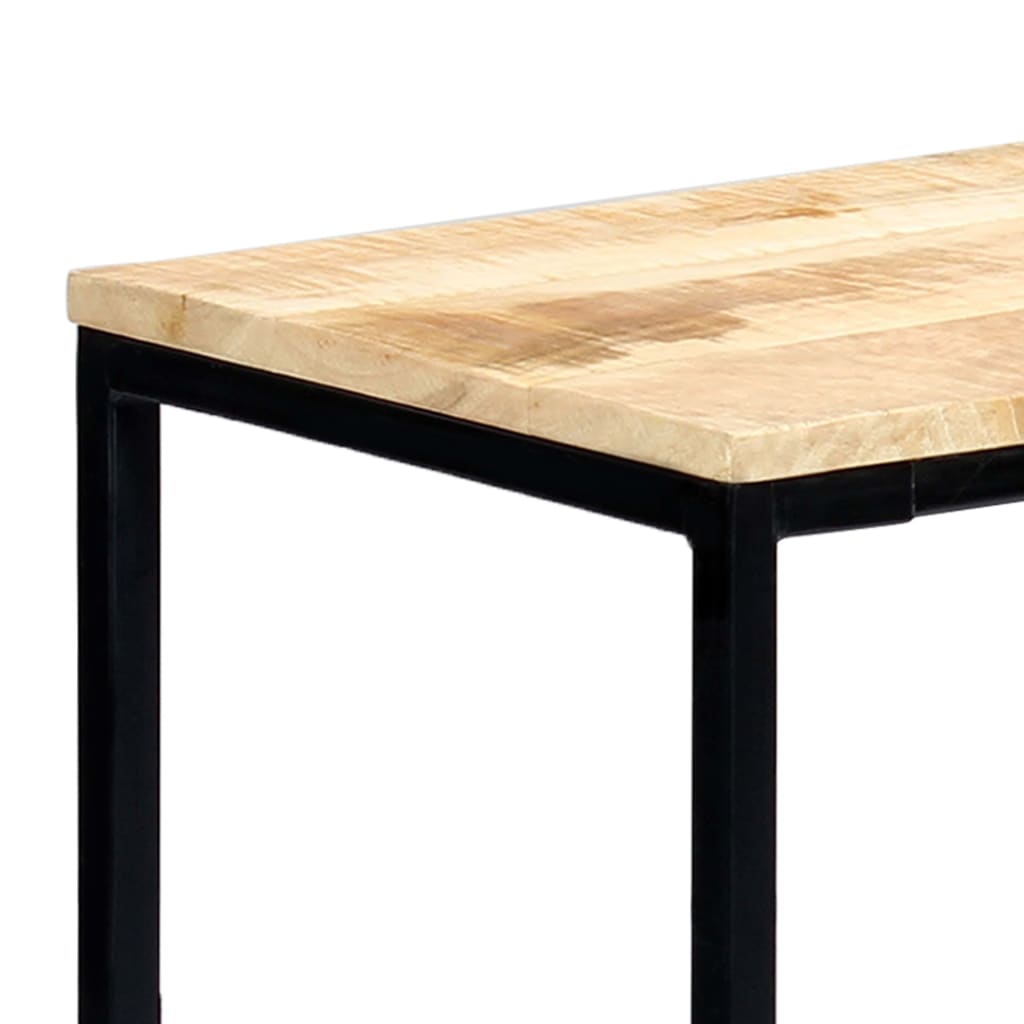 vidaXL Stolik konsola, 140x35x76 cm, lite surowe drewno mango
