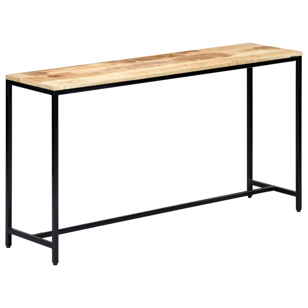 vidaXL Stolik konsola, 140x35x76 cm, lite surowe drewno mango