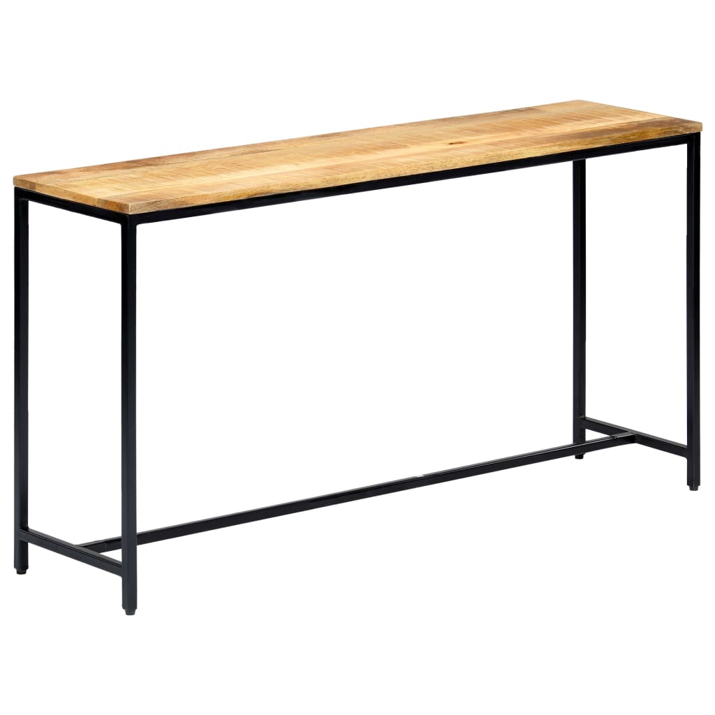 vidaXL Stolik konsola, 140x35x76 cm, lite surowe drewno mango