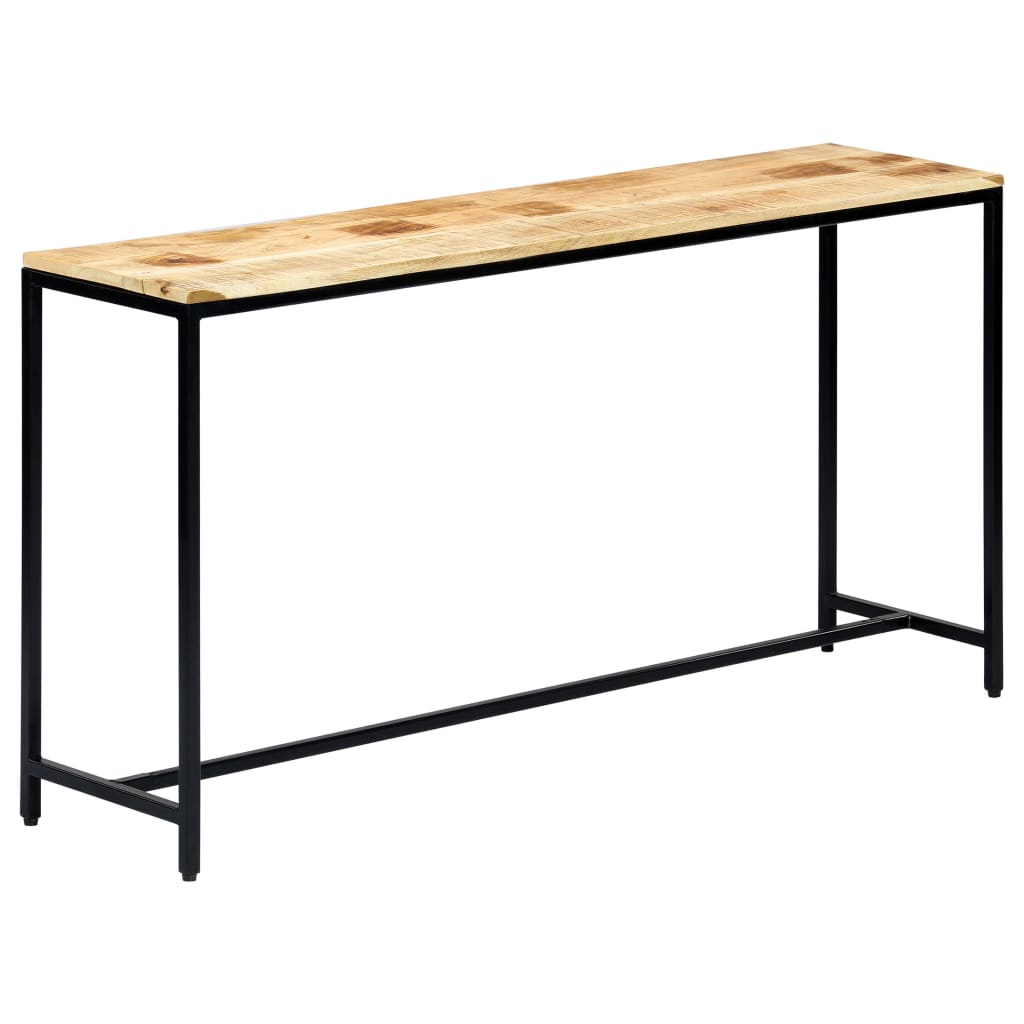 vidaXL Stolik konsola, 140x35x76 cm, lite surowe drewno mango
