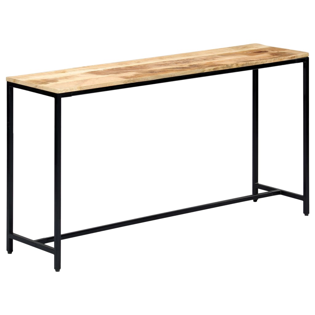 vidaXL Stolik konsola, 140x35x76 cm, lite surowe drewno mango