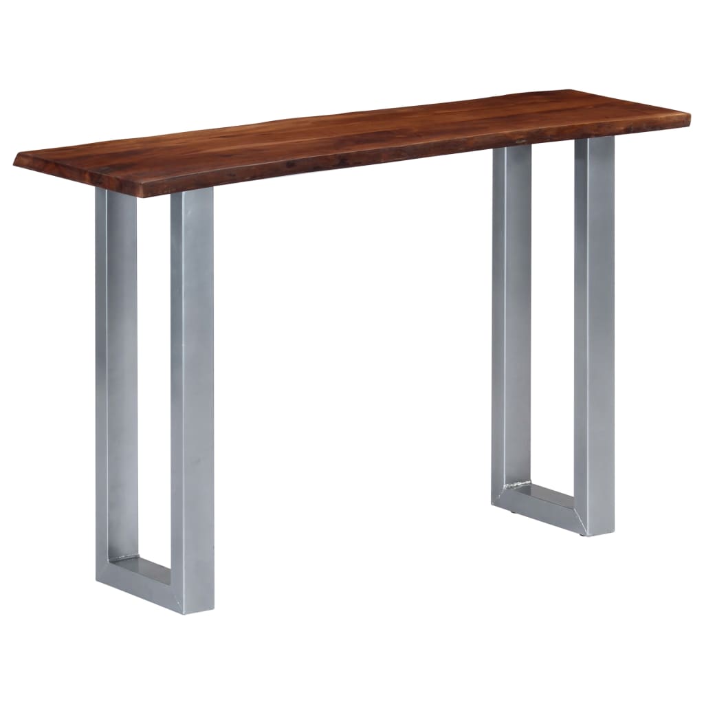 vidaXL Stolik typu konsola, 115x35x76 cm, drewno akacjowe i żelazo