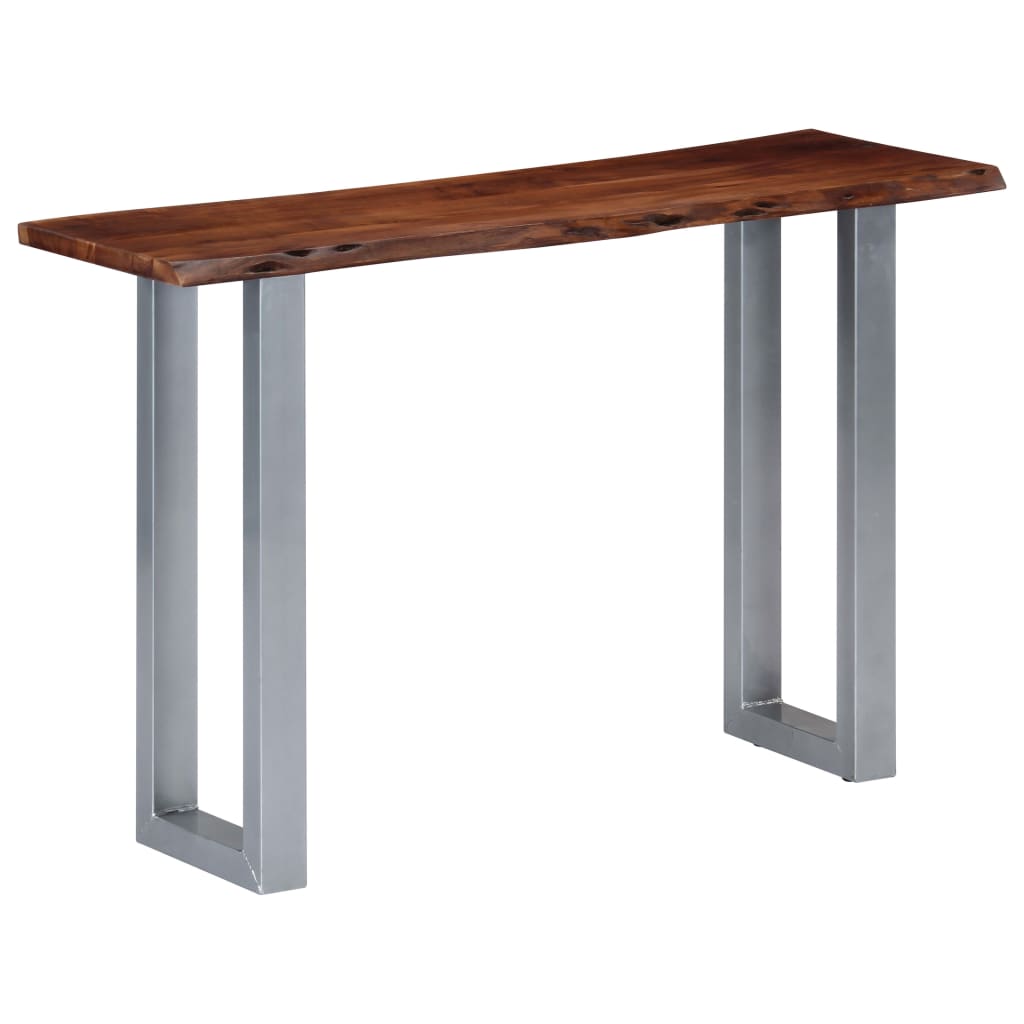 vidaXL Stolik typu konsola, 115x35x76 cm, drewno akacjowe i żelazo