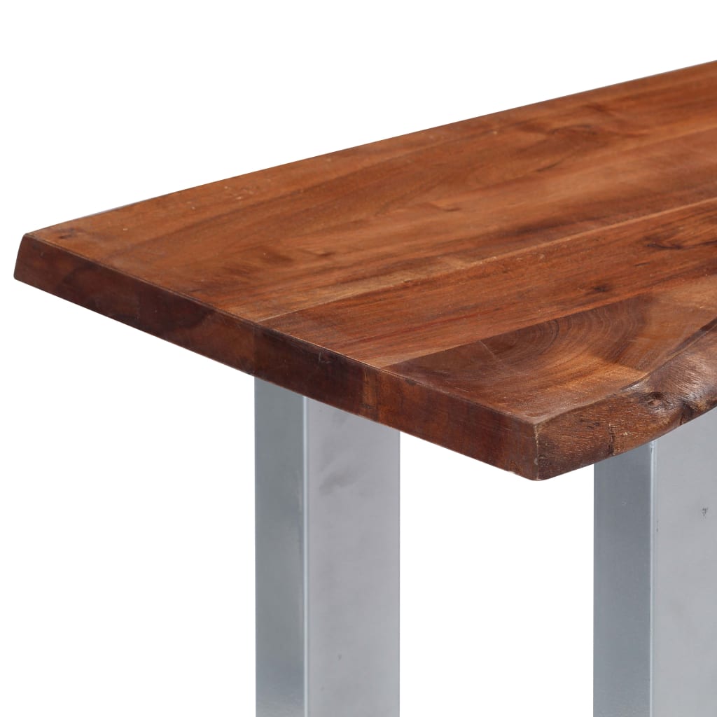 vidaXL Stolik typu konsola, 115x35x76 cm, drewno akacjowe i żelazo