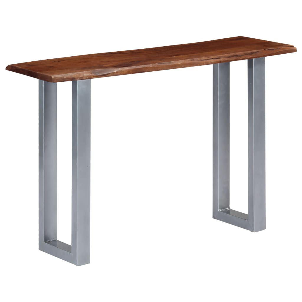 vidaXL Stolik typu konsola, 115x35x76 cm, drewno akacjowe i żelazo