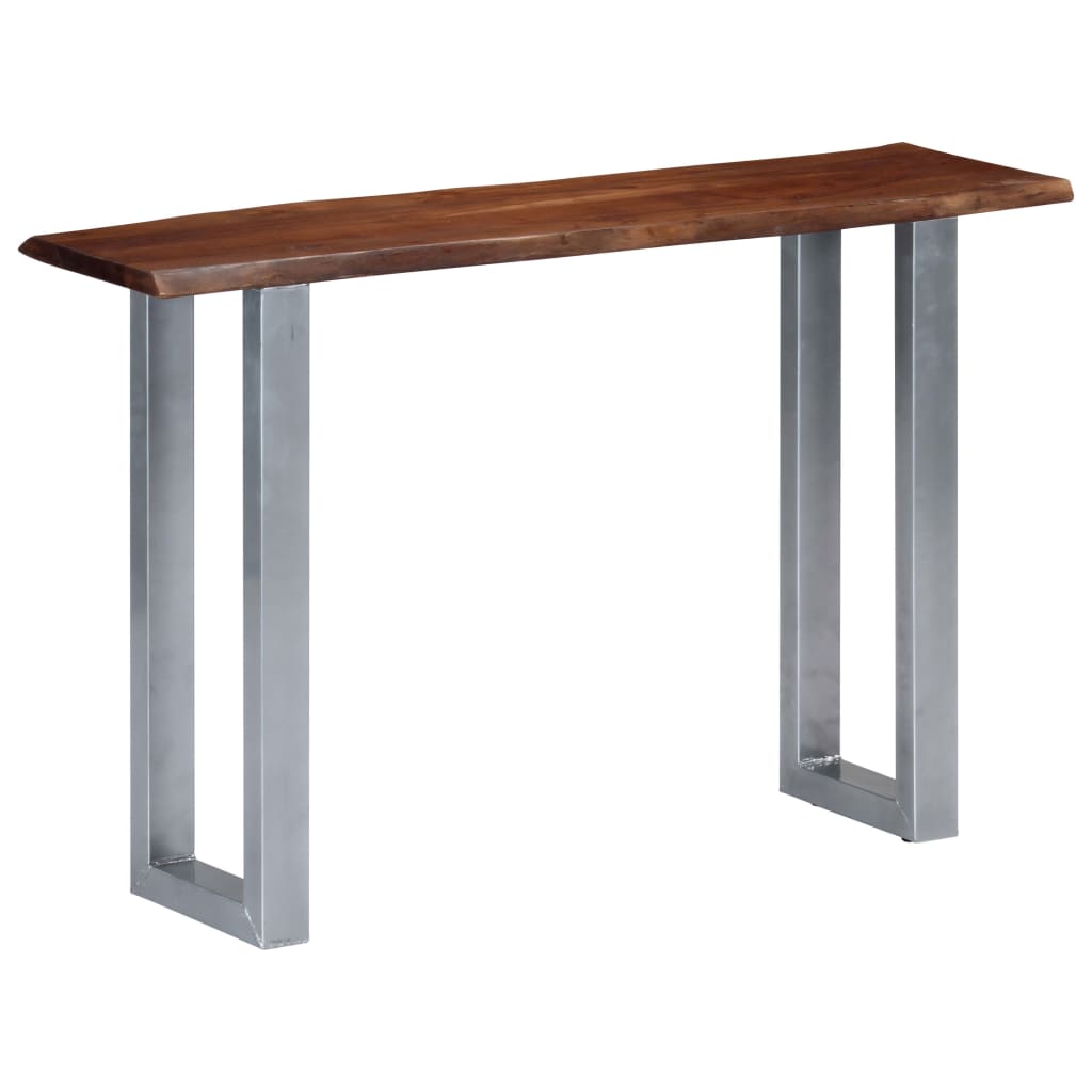 vidaXL Stolik typu konsola, 115x35x76 cm, drewno akacjowe i żelazo