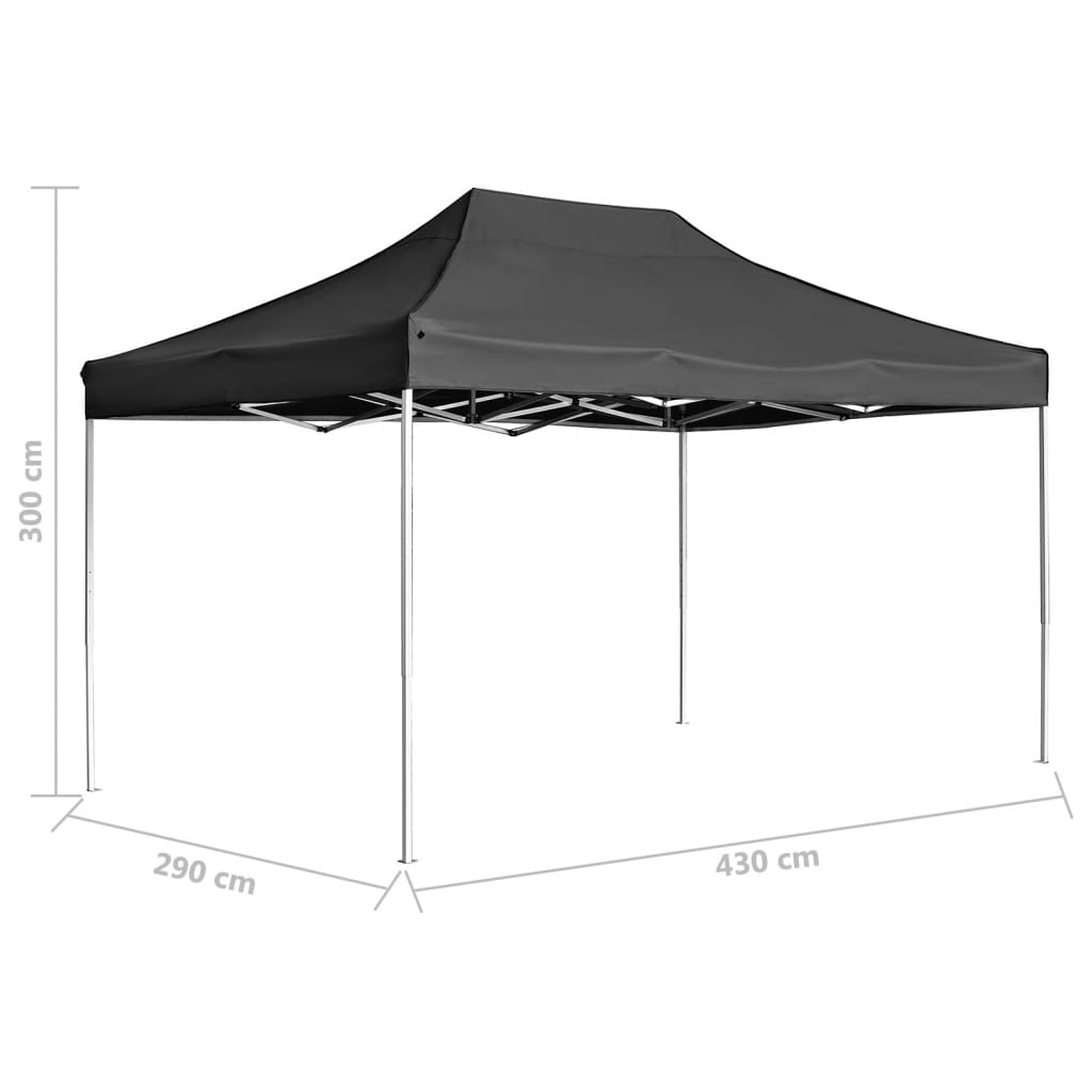 vidaXL Profesjonalny, składany namiot imprezowy, 4,5 x 3 m, antracyt