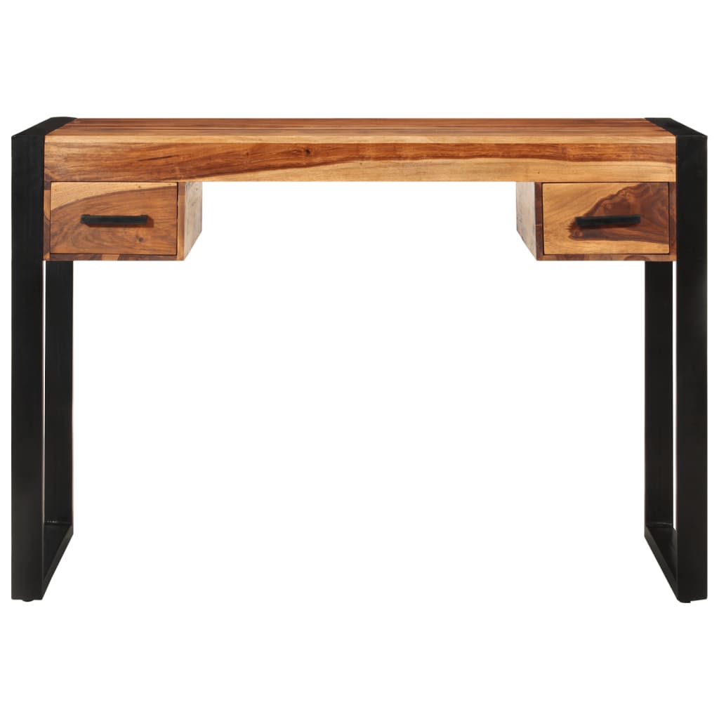 vidaXL Biurko z 2 szufladami, 110x50x77 cm, lite drewno akacjowe