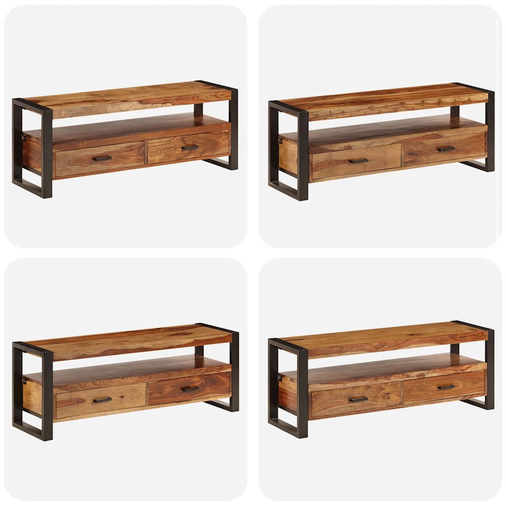 vidaXL Szafka pod TV, 120x35x45 cm, lite drewno akacjowe