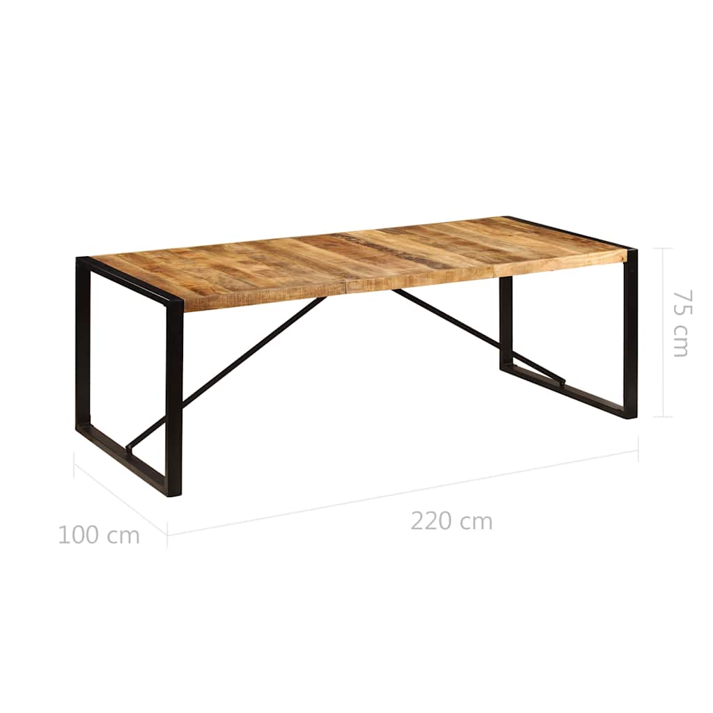 vidaXL Stół jadalniany, 220x100x75 cm, lite drewno mango