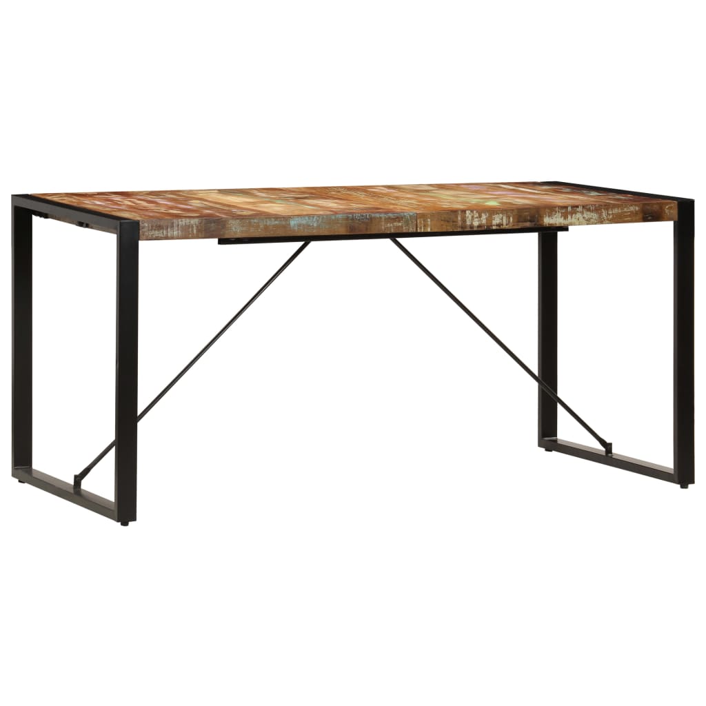 vidaXL Stół jadalniany, 160 x 80 x 75 cm, lite drewno z odzysku