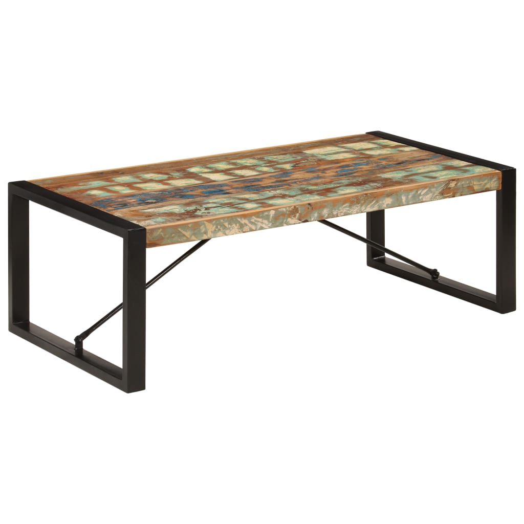 vidaXL Stolik kawowy, 120 x 60 x 40 cm, lite drewno z odzysku