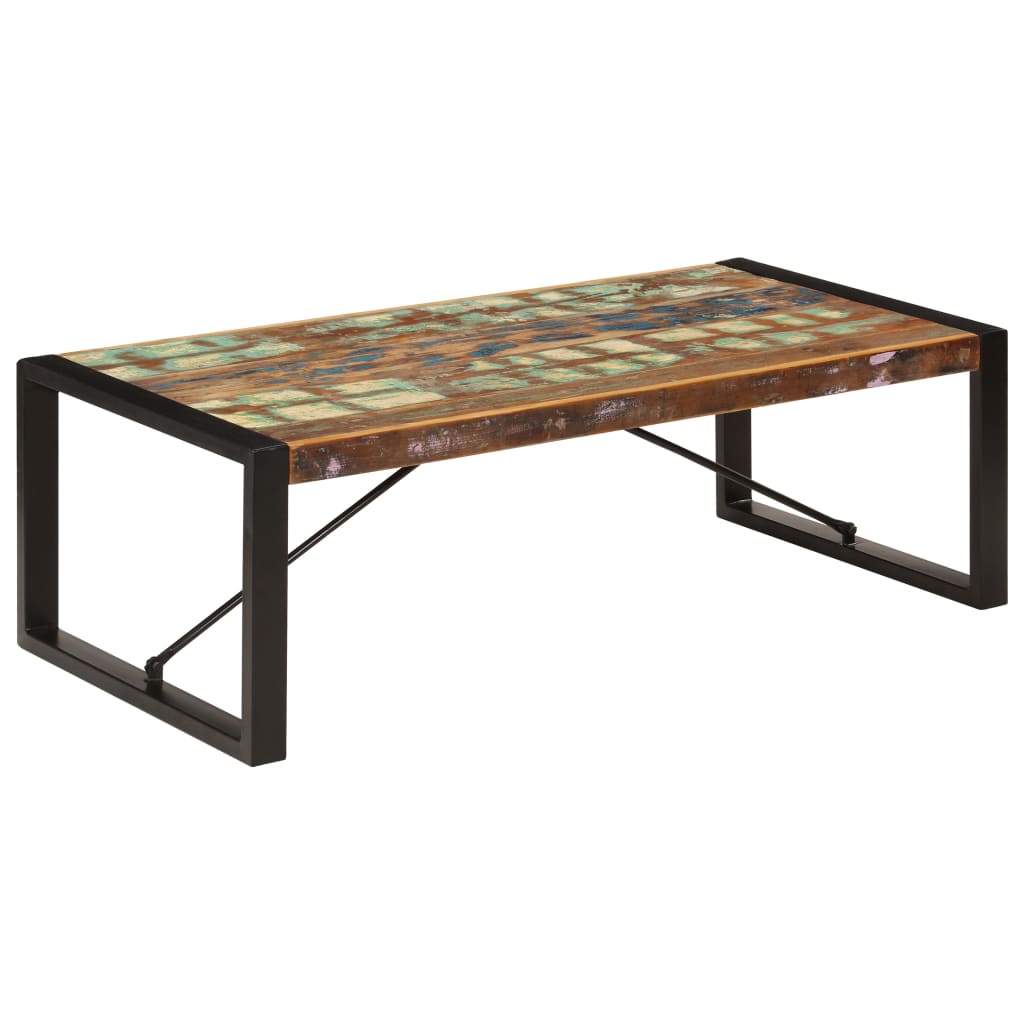 vidaXL Stolik kawowy, 120 x 60 x 40 cm, lite drewno z odzysku