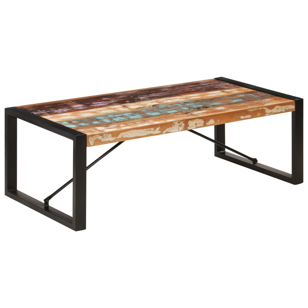 vidaXL Stolik kawowy, 120 x 60 x 40 cm, lite drewno z odzysku