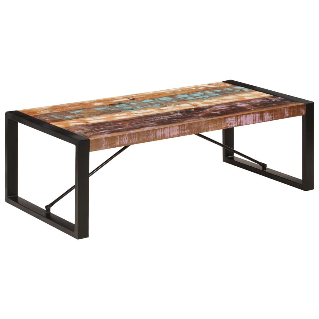 vidaXL Stolik kawowy, 120 x 60 x 40 cm, lite drewno z odzysku