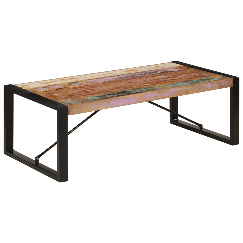 vidaXL Stolik kawowy, 120 x 60 x 40 cm, lite drewno z odzysku