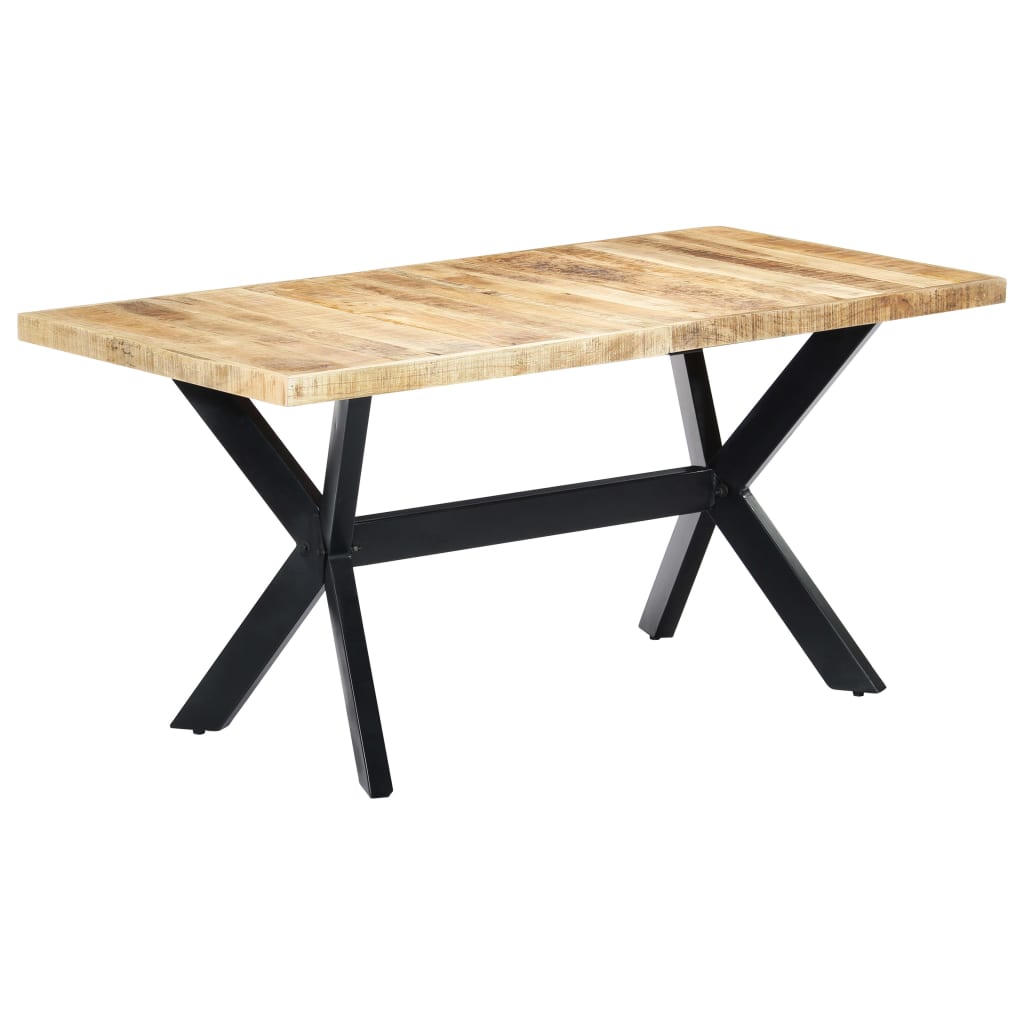 vidaXL Stół jadalniany, 160 x 80 x 75 cm, lite surowe drewno mango