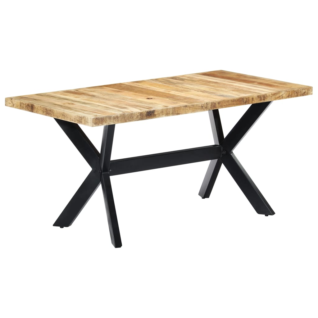 vidaXL Stół jadalniany, 160 x 80 x 75 cm, lite surowe drewno mango
