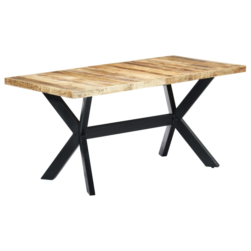 vidaXL Stół jadalniany, 160 x 80 x 75 cm, lite surowe drewno mango
