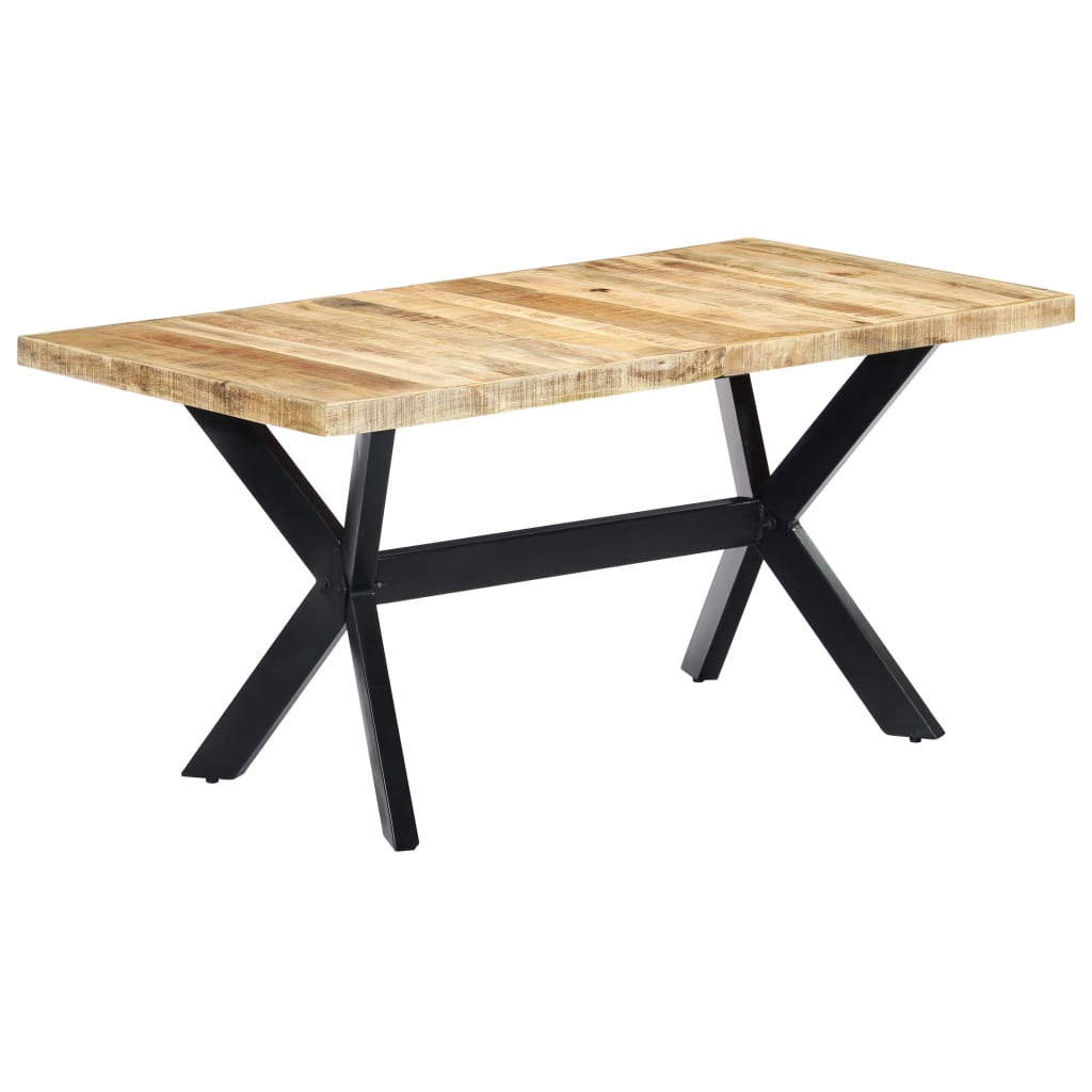 vidaXL Stół jadalniany, 160 x 80 x 75 cm, lite surowe drewno mango