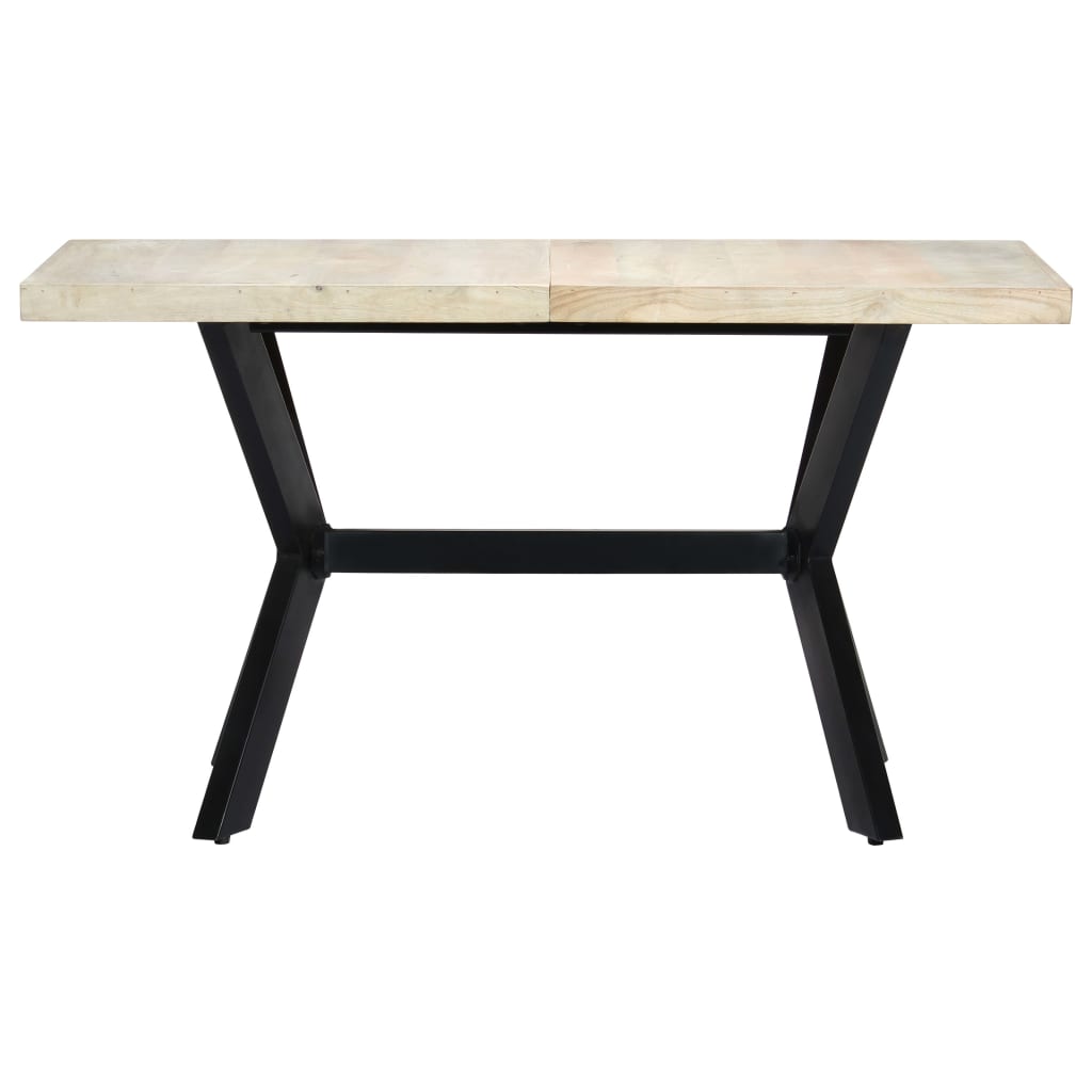 vidaXL Stół jadalniany, 140 x 70 x 75 cm, lite, bielone drewno mango