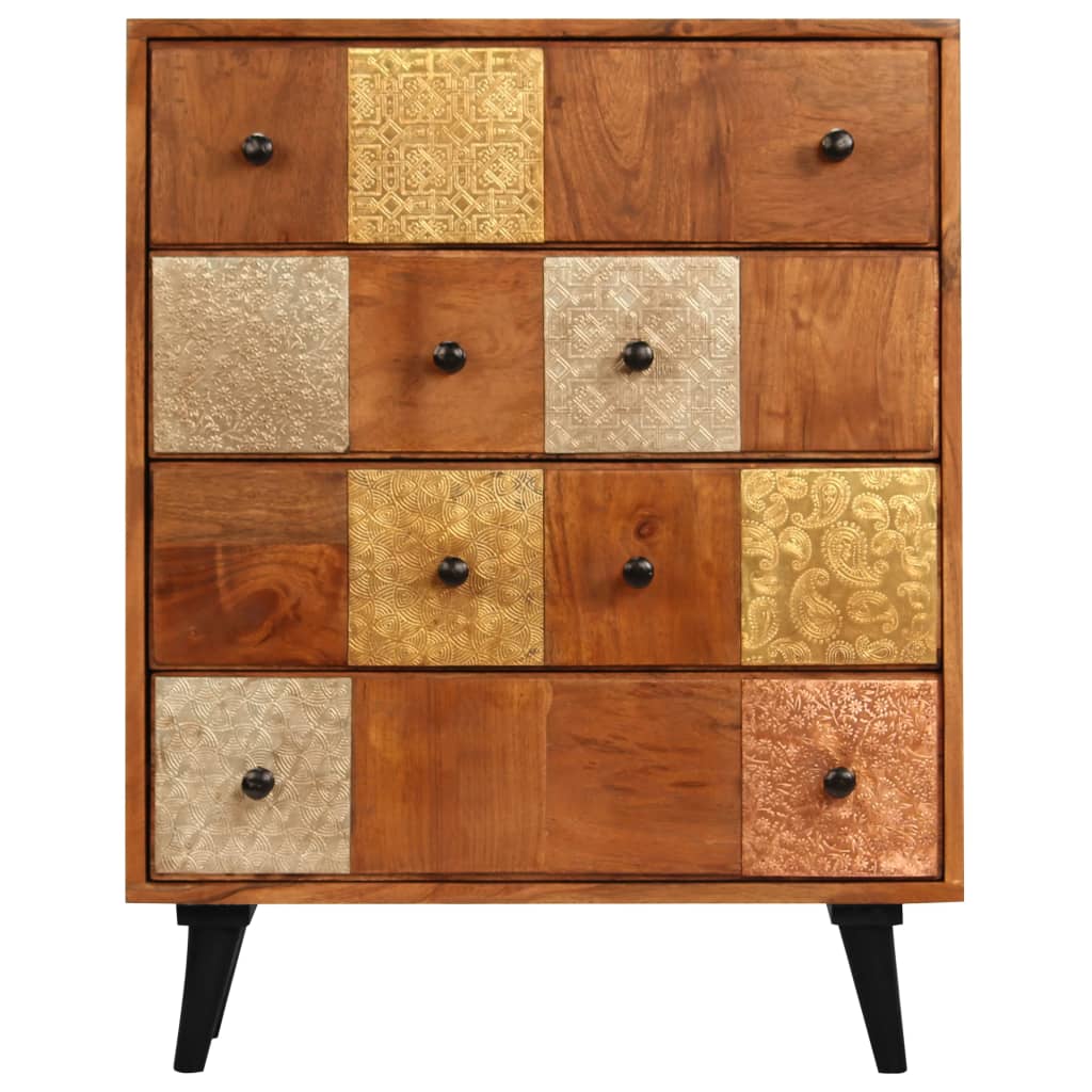 vidaXL Komoda z litego drewna akacjowego, 60x30x75 cm