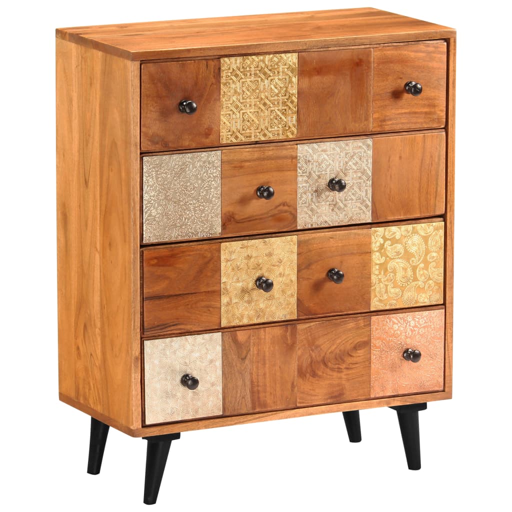 vidaXL Komoda z litego drewna akacjowego, 60x30x75 cm