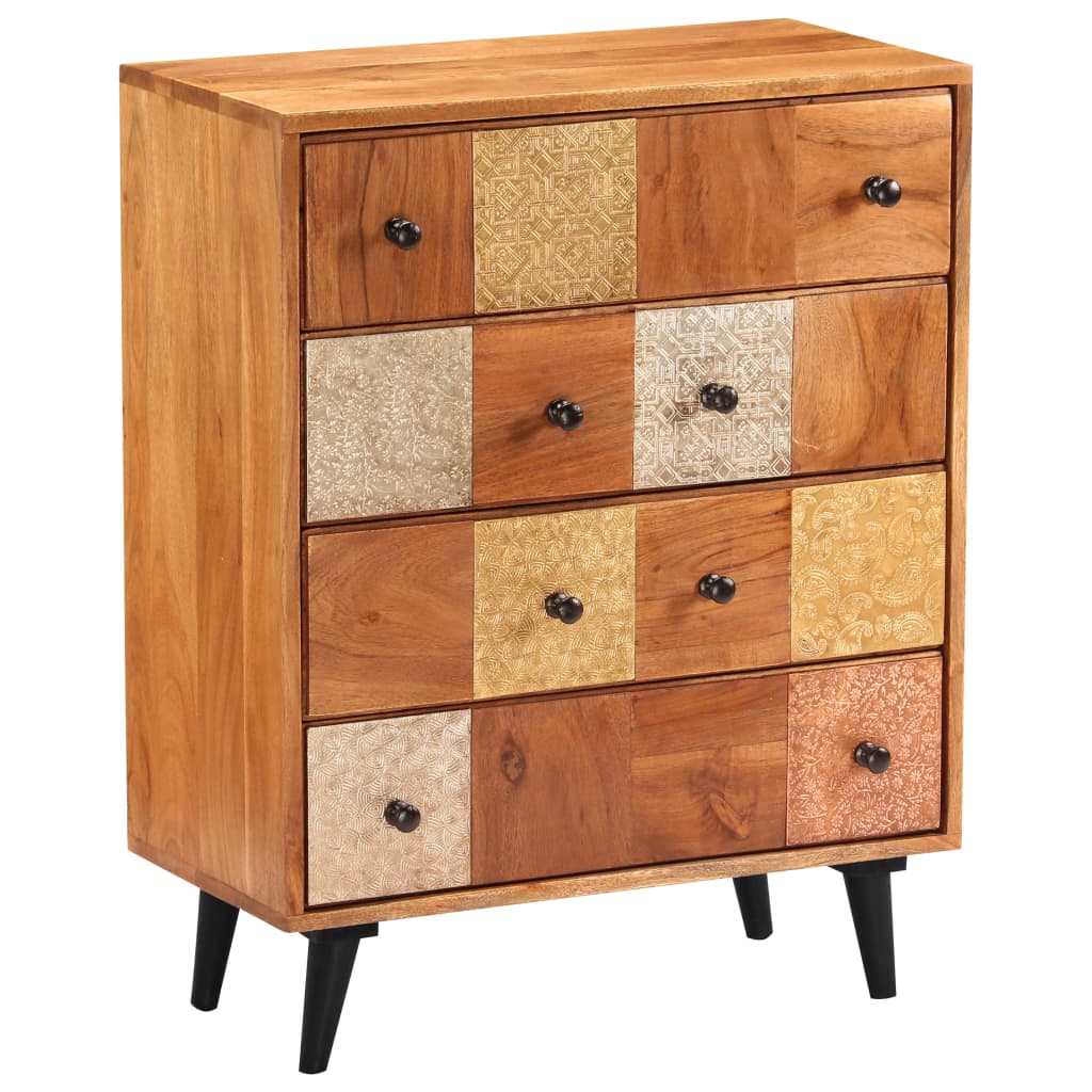 vidaXL Komoda z litego drewna akacjowego, 60x30x75 cm