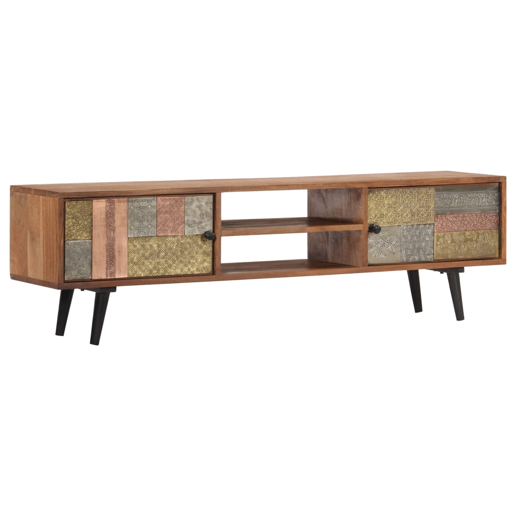 vidaXL Szafka pod TV, 140x30x40 cm, lite drewno akacjowe