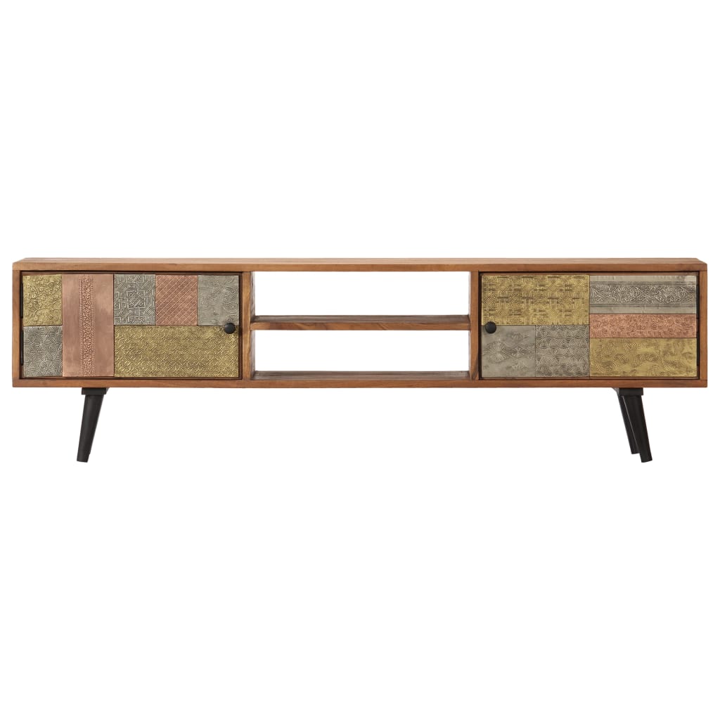 vidaXL Szafka pod TV, 140x30x40 cm, lite drewno akacjowe