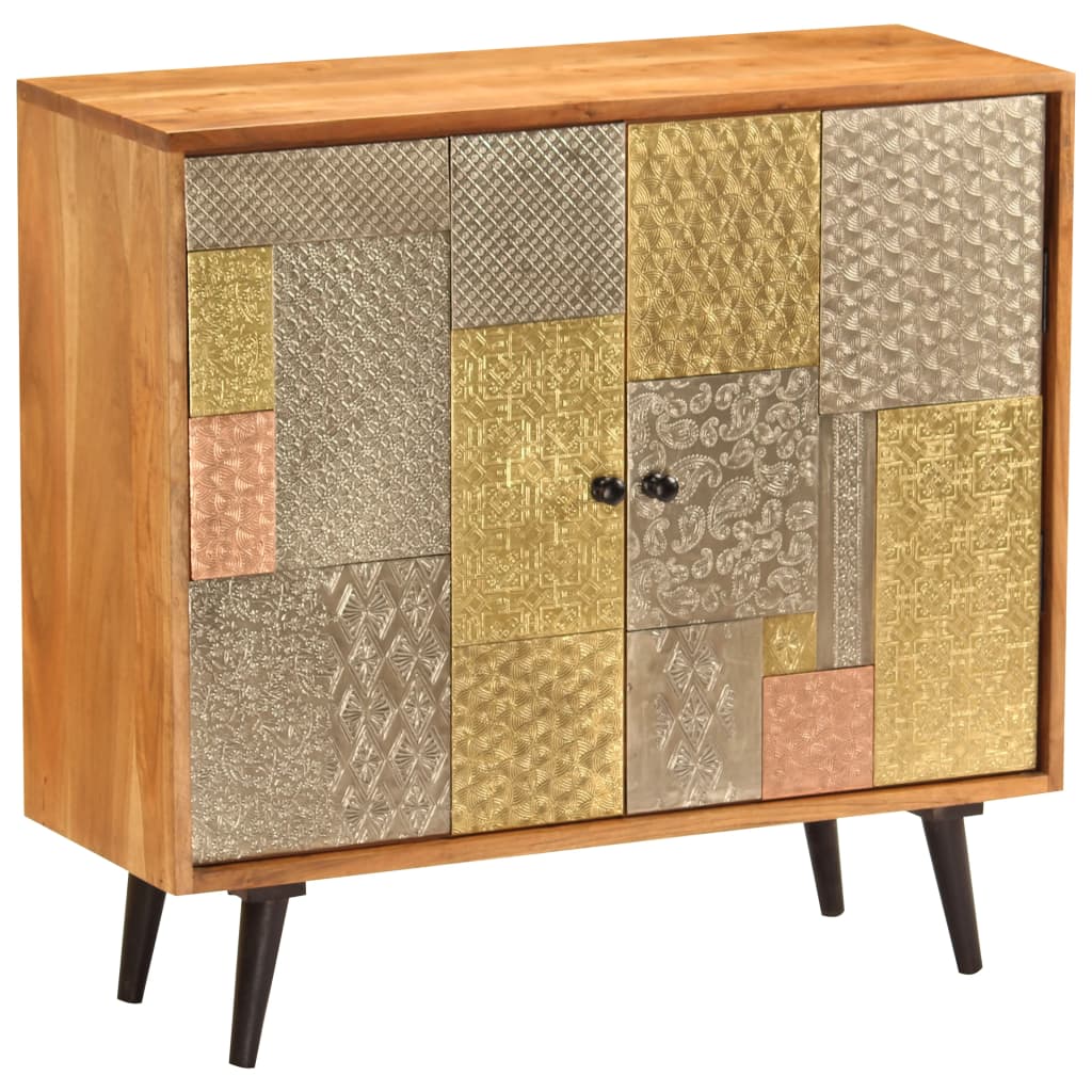 vidaXL Szafka z litego drewna akacjowego, 80x30x75 cm