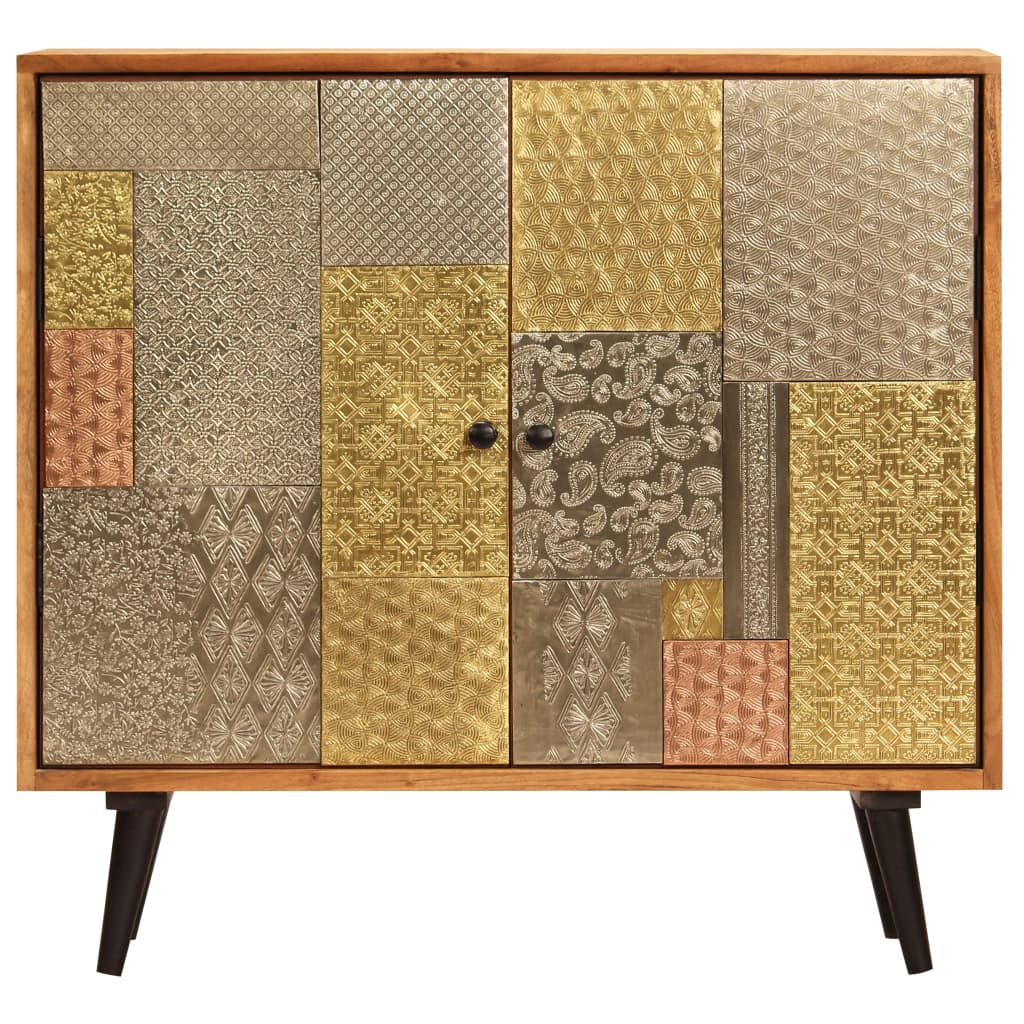 vidaXL Szafka z litego drewna akacjowego, 80x30x75 cm