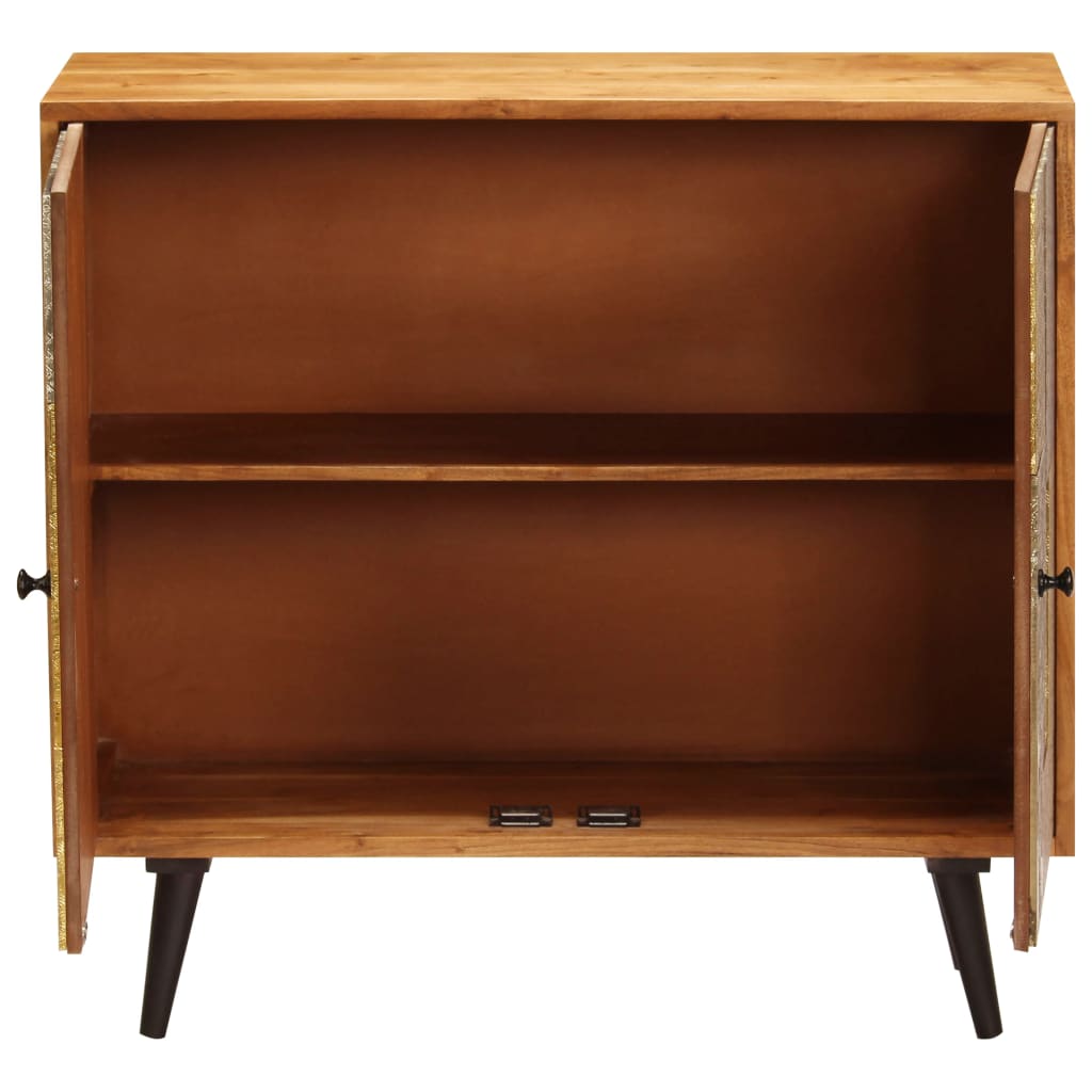vidaXL Szafka z litego drewna akacjowego, 80x30x75 cm