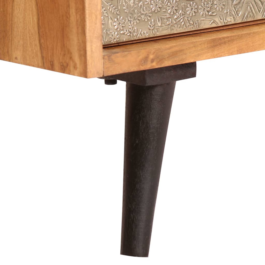 vidaXL Szafka z litego drewna akacjowego, 80x30x75 cm