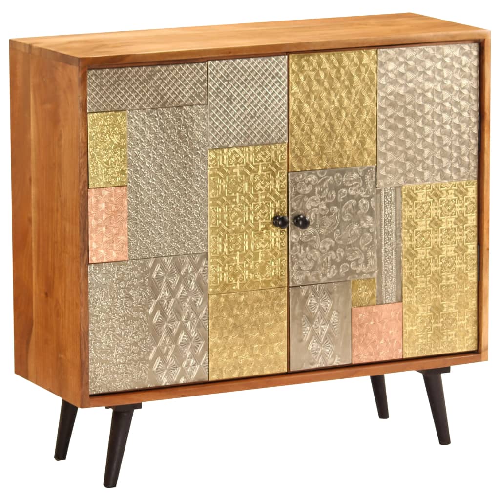 vidaXL Szafka z litego drewna akacjowego, 80x30x75 cm