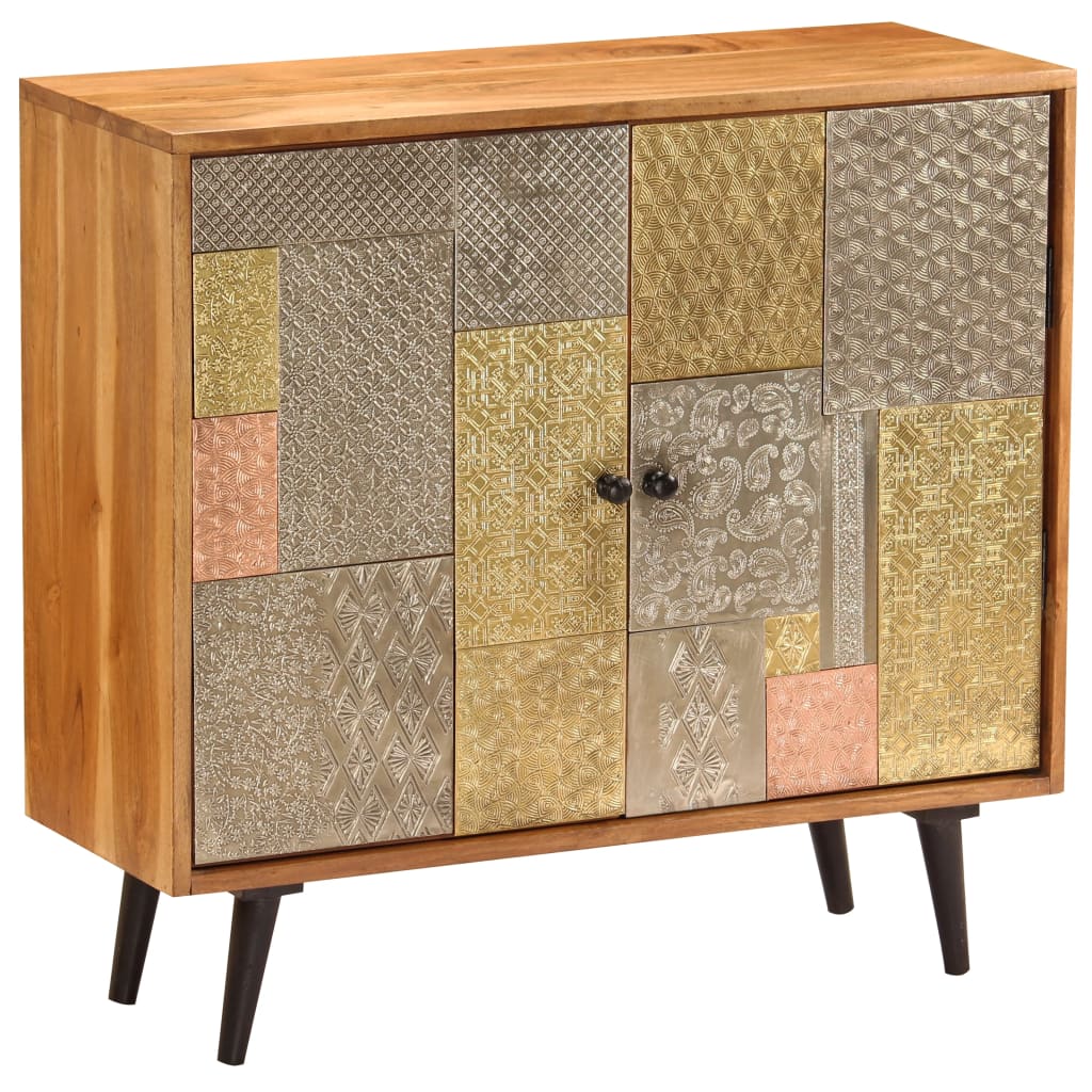 vidaXL Szafka z litego drewna akacjowego, 80x30x75 cm