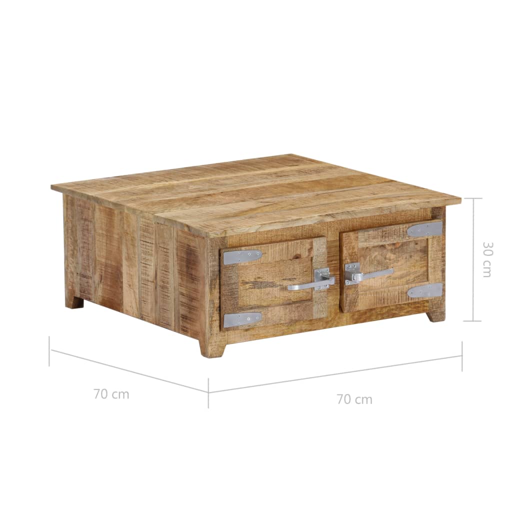 vidaXL Stolik kawowy, 70 x 70 x 30 cm, lite drewno mango