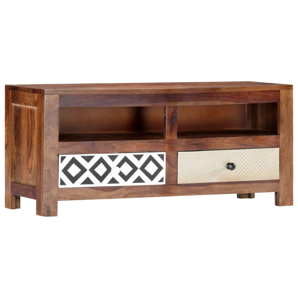 vidaXL Szafka pod TV, 90 x 30 x 40 cm, lite drewno akacjowe