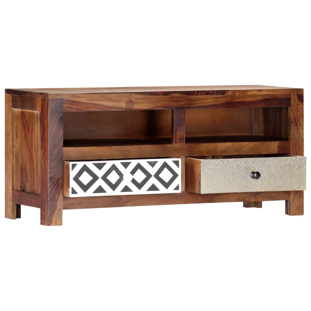 vidaXL Szafka pod TV, 90 x 30 x 40 cm, lite drewno akacjowe