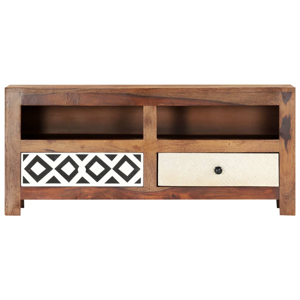 vidaXL Szafka pod TV, 90 x 30 x 40 cm, lite drewno akacjowe