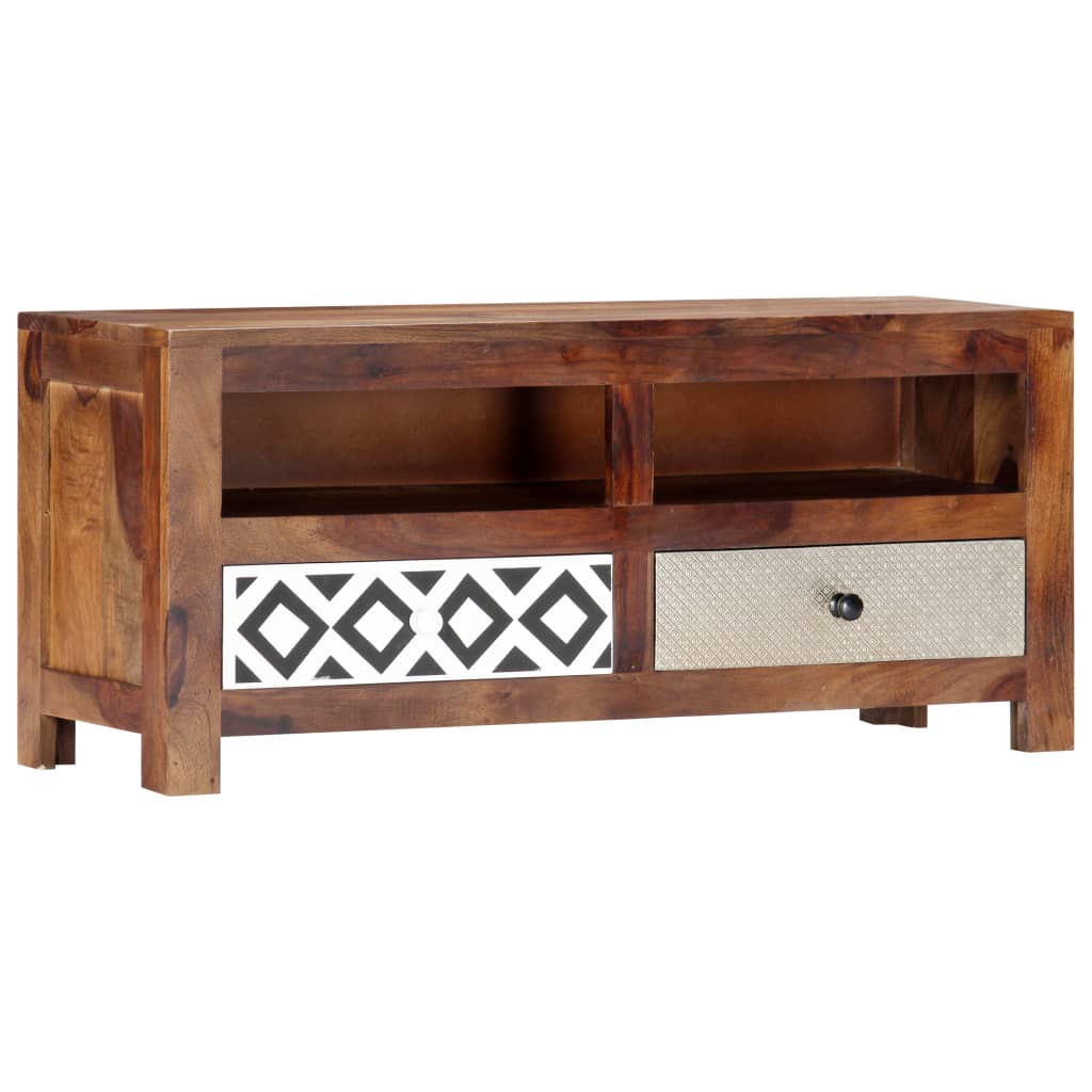 vidaXL Szafka pod TV, 90 x 30 x 40 cm, lite drewno akacjowe