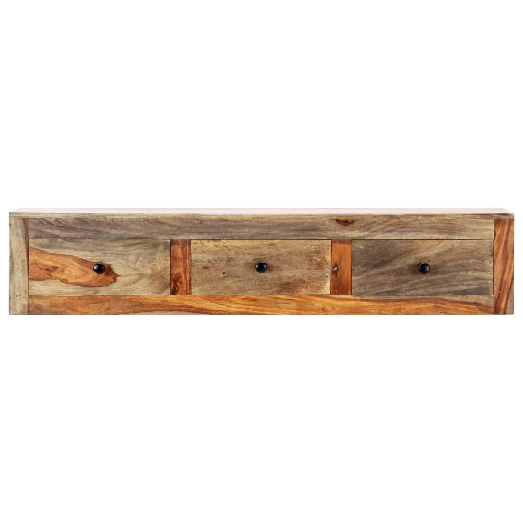vidaXL Ścienny stolik konsolowy, 100x25x20 cm, lite drewno akacjowe
