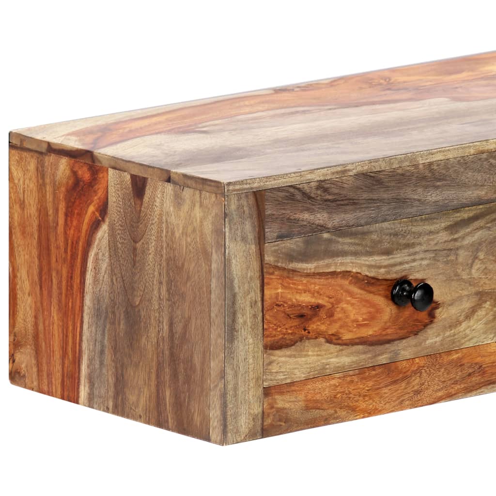 vidaXL Ścienny stolik konsolowy, 100x25x20 cm, lite drewno akacjowe