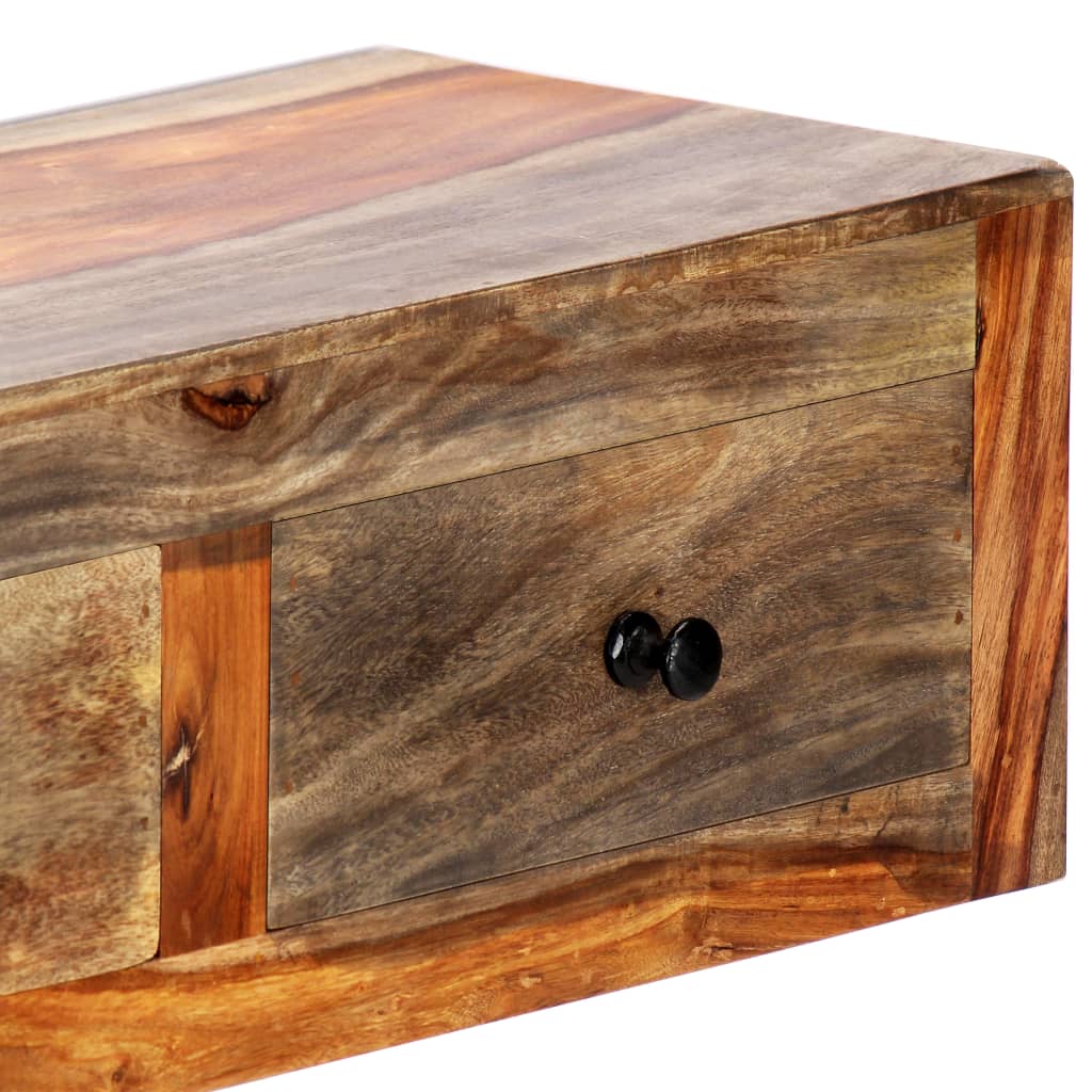 vidaXL Ścienny stolik konsolowy, 100x25x20 cm, lite drewno akacjowe