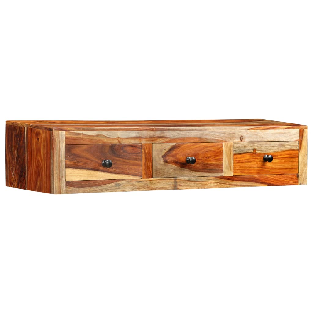 vidaXL Ścienny stolik konsolowy, 100x25x20 cm, lite drewno akacjowe