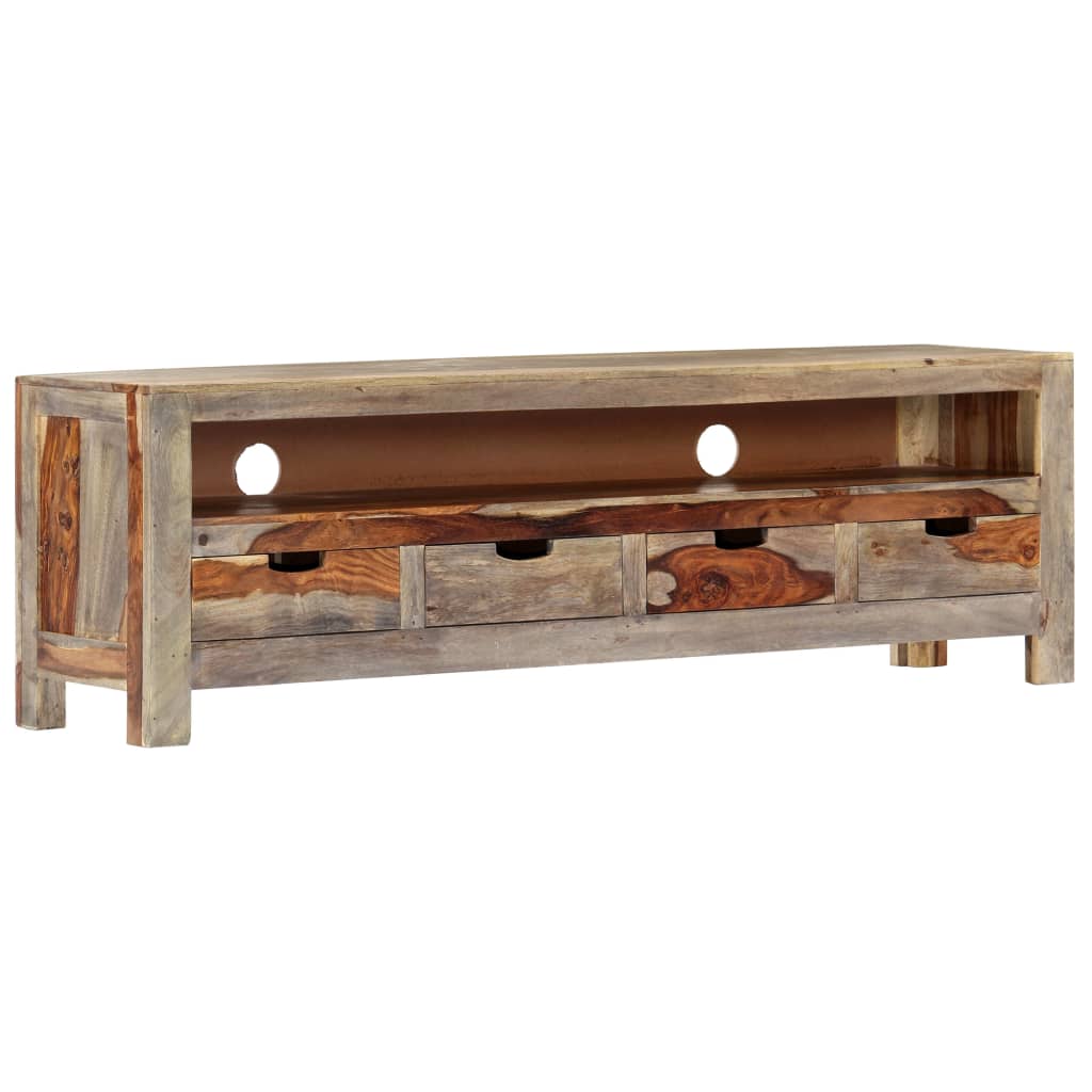 vidaXL Szafka pod TV z litego drewna akacjowego, 130 x 30 x 40 cm