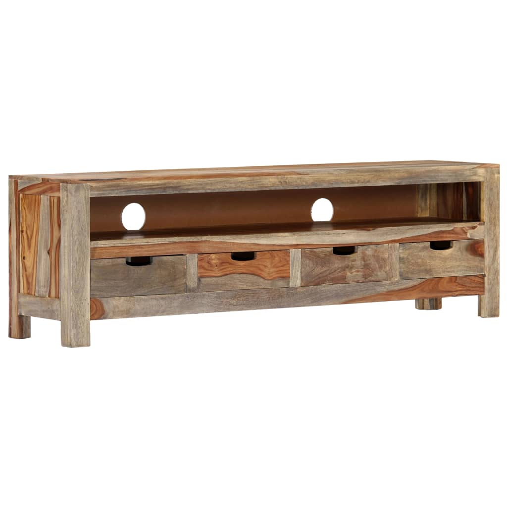 vidaXL Szafka pod TV z litego drewna akacjowego, 130 x 30 x 40 cm